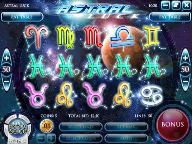 Astral Luck 5 Reel 50 Line Slot