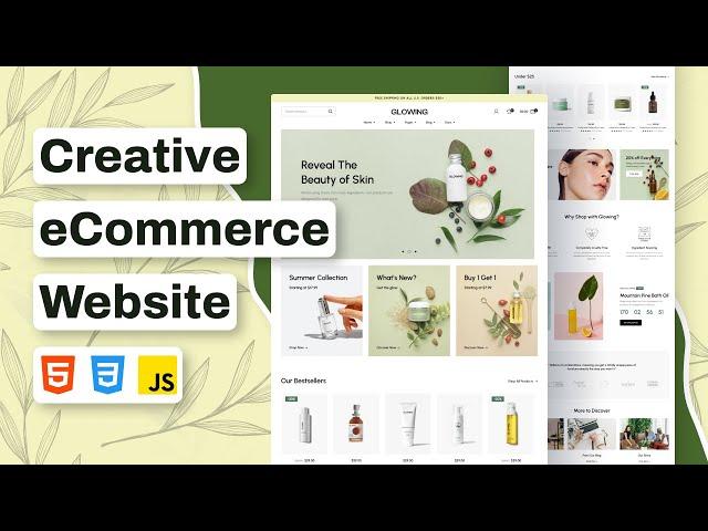 How to Build Creative eCommerce Website Using HTML CSS JavaScript