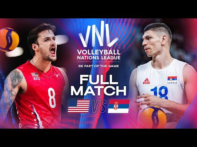 CRAZY Back-to-Back Aces from DeFalco!  USA vs. Serbia | VNL 2024 - Full Match | Week 2