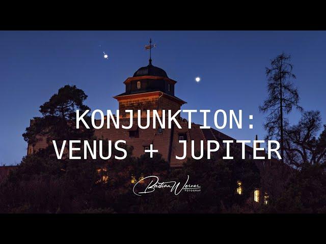 Konjunktion Venus + Jupiter mit 600mm fotografieren!