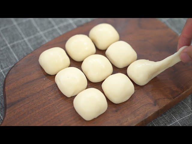 Chewy Milk Mochi in 5 minutes [Only 3 ingredients]