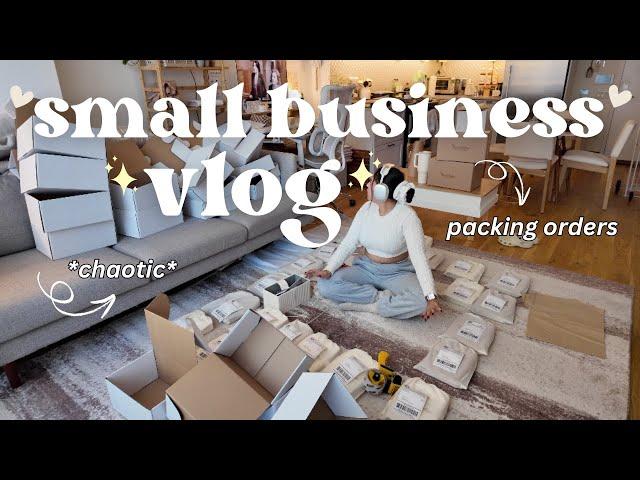  *chaotic* SMALL BUSINESS VLOG | packing orders & planning for the new year!