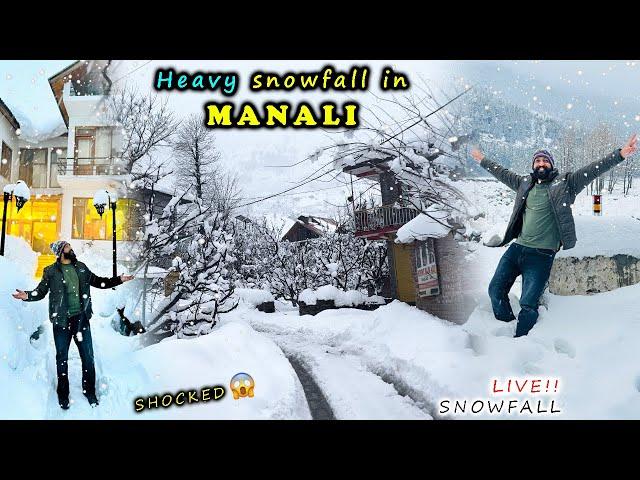 Manali Heavy Snowfall ️ | Never seen this much SNOW | Manali Snowfall today | Manali Snowfall Vlog