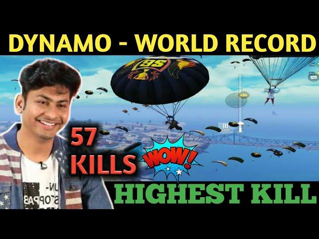 DYNAMO HIGHEST KILL | DYNAMO SOLO VS SQUAD 57 KILLS | PUBG MOBILE HIGHEST KILL WORLD RECORD