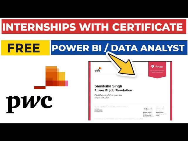 PwC Data Analyst Online Internship with Certificate | Learn Power BI Tool | What is Data Analytics