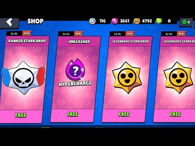 THAAANKS!!! FREE LEGENDARY GIFTS HYPERCHARGE GIFTS BRAWL STARS UPDATE!!