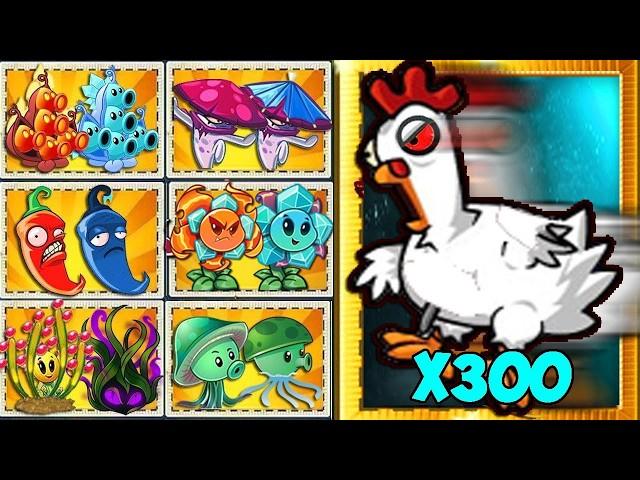 Pvz 2 Challenge - Random 50 Pair Team Plants Vs 200 Animal Zombies