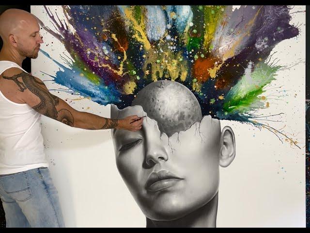Space Art- The Making Of Mind Galaxy by Artist Ashvin Harrison
