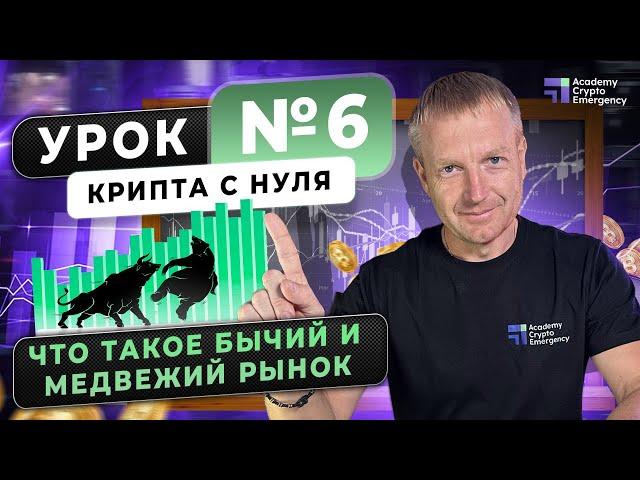 Что такое бычий и медвежий рынок? | Крипта с нуля | Урок 6 #обучениекриптовалюте#криптадляновичков