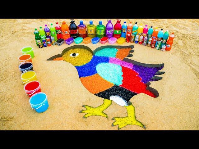 How to make Rainbow Chicks with Orbeez, Fanta, 7up, Monster, Coca-Cola vs Mentos & Popular Sodas