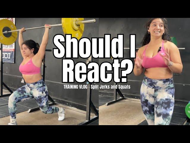 Olympic Training VLOG  | Split Jerks & Front Squats | Should I React to the Viral Short?