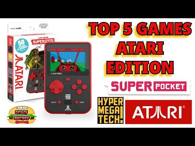 Top 5 Games on Atari Edition Super Pocket (HyperMegaTech)