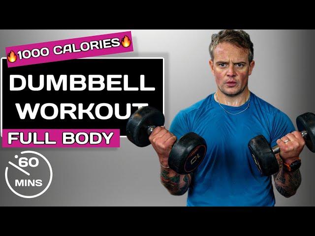 BURN 1000 Calories60 Min DUMBBELL Workout | Tabata, HIIT & Strength