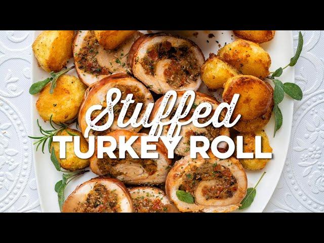 Easy Stuffed Turkey Roll | Supergolden Bakes