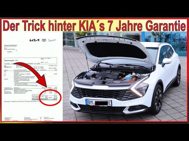 So lässt sich KIA seine 7 Jahre Garantie bezahlen - KIA Sportage 2024 PHEV Inspektion Abzocke Fakten