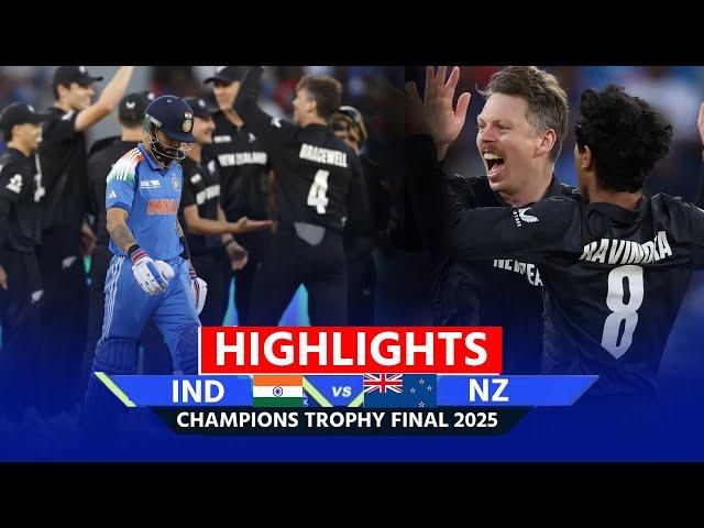 Champions Trophy 2025 Final Highlights:  IND vs NZ Champions Trophy Final 2025 Highlights