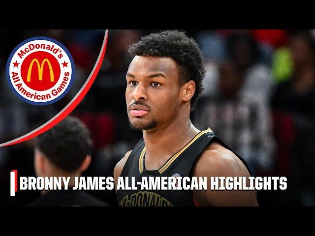 Bronny James highlights from 2023 McDonald’s All-American Game  