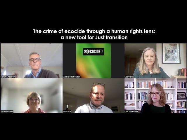 The crime of ecocide through a human rights lens: a new tool for Just transition