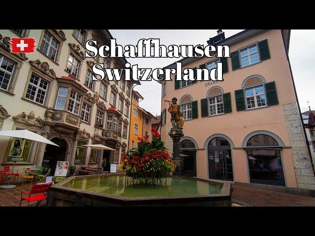  Schaffhausen, Switzerland - Walking Tour of Switzerland's Charming Historic Town (Subtitles)