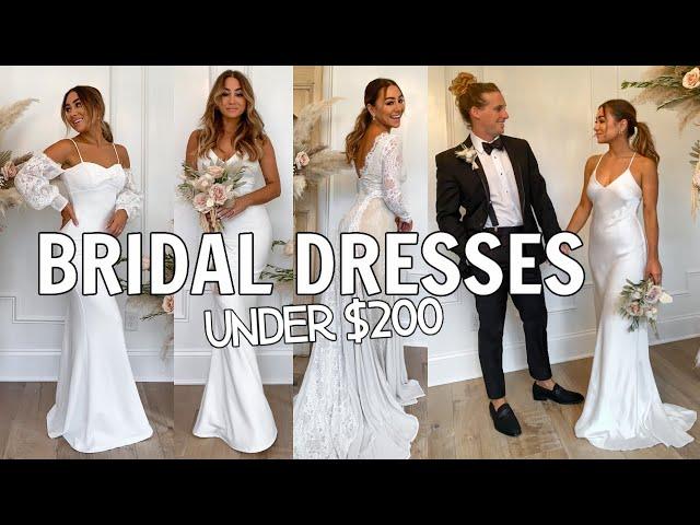 WHITE DRESSES FOR BRIDES UNDER $200! Wedding, Bachelorette, Rehearsal Dinner | Julia Havens