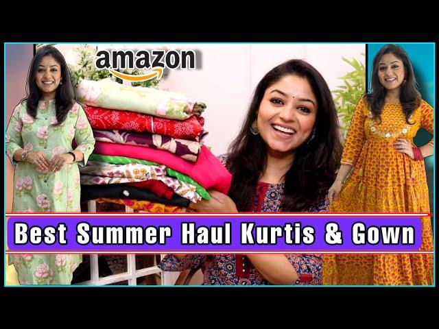 Amazon kurti haul / Maxidress, Bottoms in cotton for summers Best haul /shopping with Vaishali Mitra