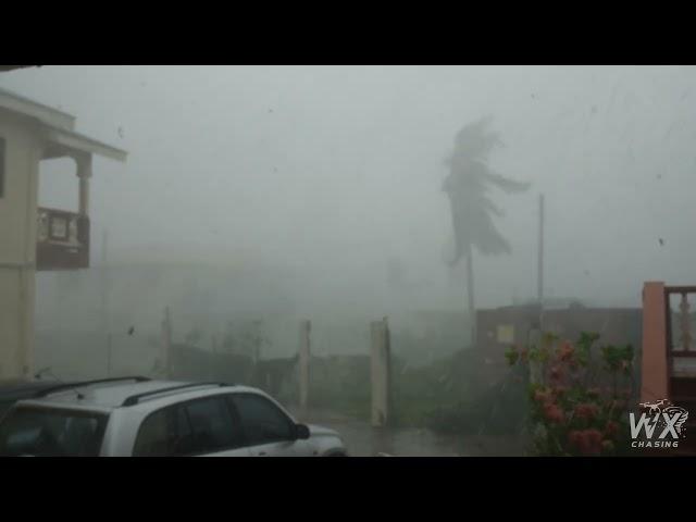 Hurricane Beryl Landfall Carriacou raw power 4k - Eye wall of category 4