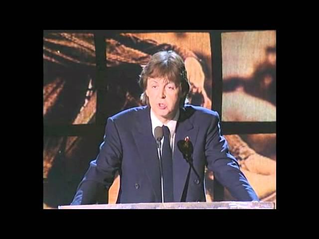 Paul McCartney Inducts John Lennon into the Rock & Roll Hall of Fame | 1994 Induction