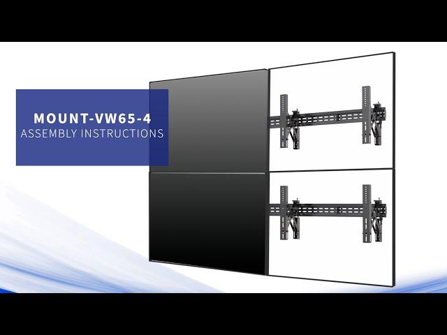 MOUNT-VW65-4 Pop-Out 2x2 Video Wall Mounts Assembly by VIVO