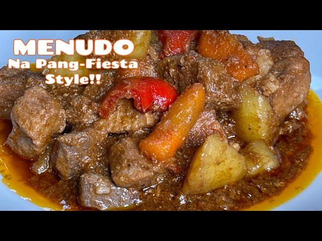 How To Cook PORK MENUDO Na Pang Fiesta Style!!