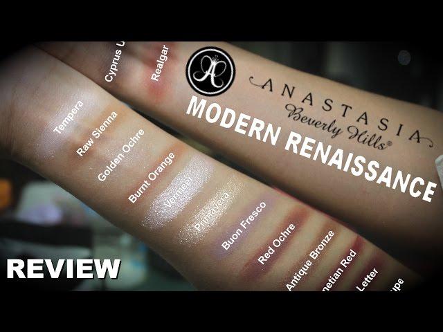 Anastasia Modern Renaissance EyeShadow Palette ABH Makeup Review (with swatches) ! VavaCoutureBeauty