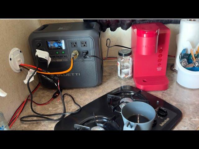 Bluetti AC180 Powering AC in the Camper and Solar Power Coming in