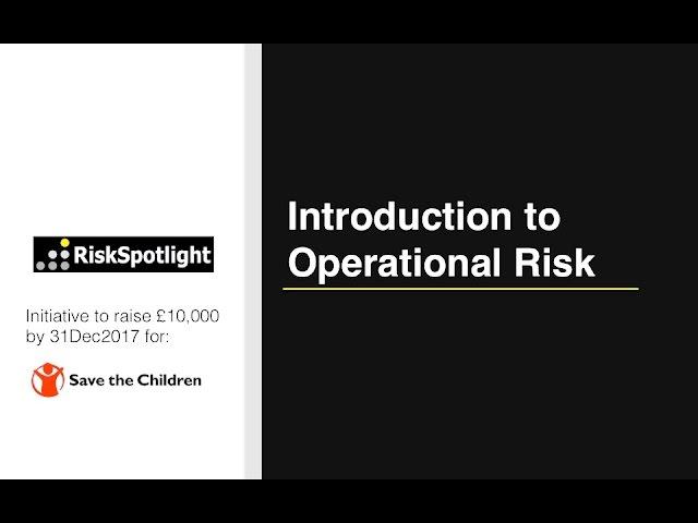 Introduction to Operational Risk Course