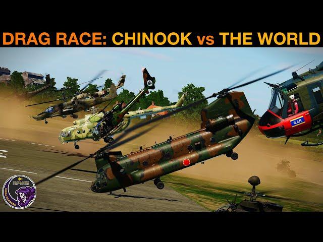 Helicopter DRAG RACE: Ch-47 Chinook vs The World | DCS WORLD