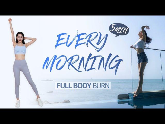 5 MIN STANDING DAILY FULL BODY WORKOUT (LIGHT & QUIET )  SUMMER BODY CHALLENGE With Shirlyn Kim