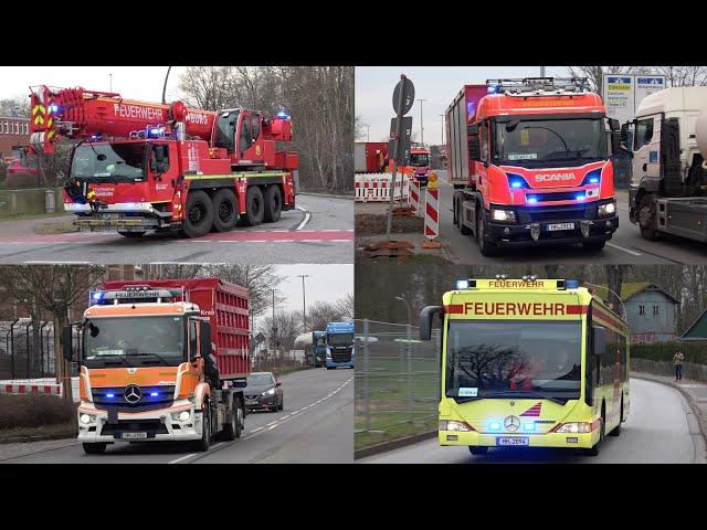 [SCHWERES ZUGUNGLÜCK - ICE KRACHT in LKW!] Einsatzfahrten Feuerwehr, Rettungsdienst & Polizei HH