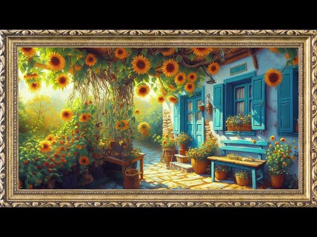 Vintage Old House Painting | Free background | 8 Hours Frame Painting | TV Wallpaper | 4K