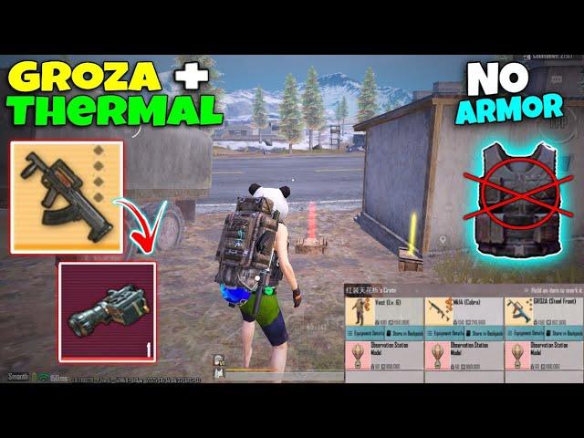 No Armor  only Groza + thermal | PUBG METRO ROYALE