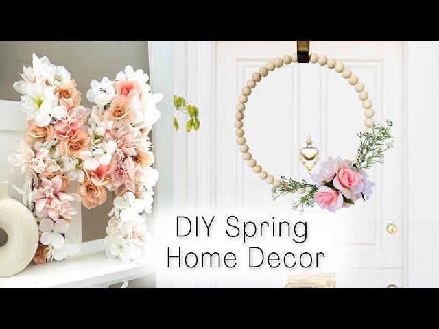 Spring Floral Home Decor using Mostly Dollar Tree Florals | Home DIY