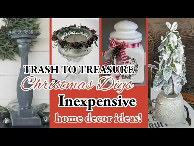 TRASH TO TREASURE CHRISTMAS DIYS~Inexpensive Home Decor Ideas for the Holidays!