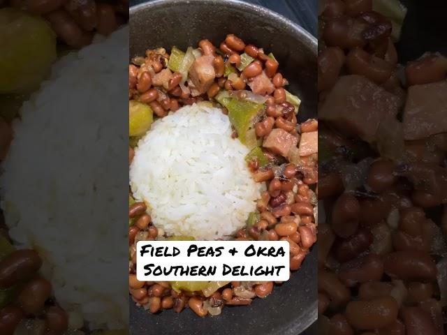 Field Peas, also known as Crowder Peas served with snaps & okra #southernfoodjunkie #subscribe