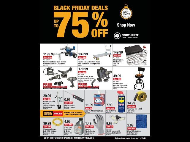 Northern Tool Early Black Friday Sale 2024