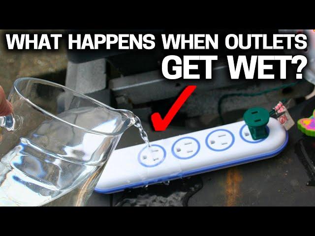 What REALLY HAPPENS WHEN YOU SPILL WATER in an OUTLET?