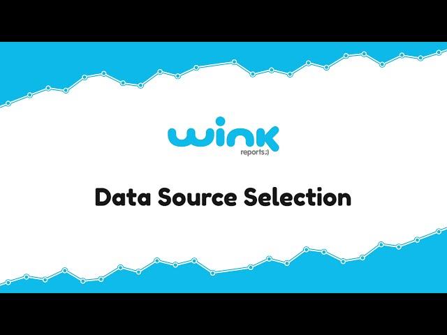 Selecting the right data source for your report