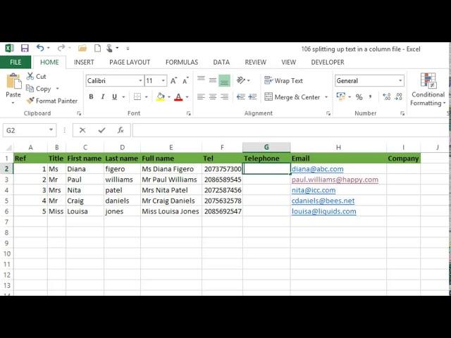 How to use Flash Fill in Excel 2013/2016