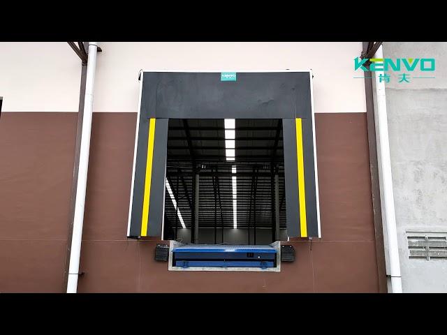 Complete Set of Warehouse Loading Dock or Loading Bay: Dock Door, Dock Leveler, Dock Shelter