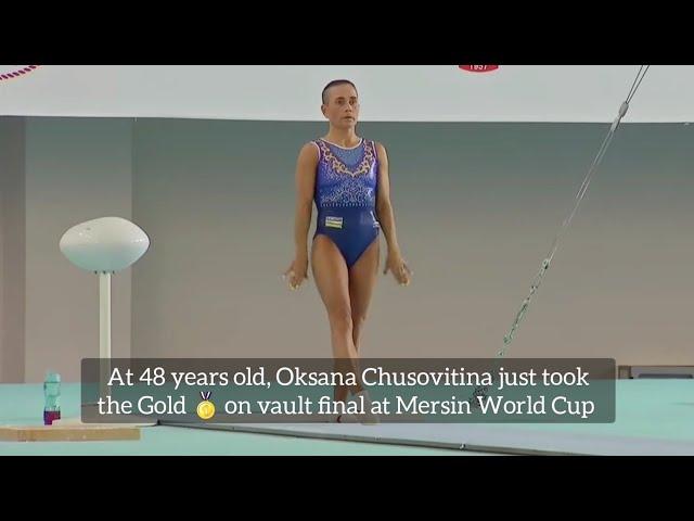 Oksana Chusovitina wins  Vault Title at 48 years old - Mersin World Cup 2023