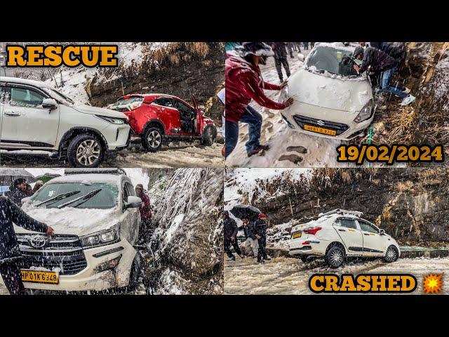 SLIDING CAR IN HEAVY SNOWFALL️ IN MANALI || CAR CRASHED || AJ TO JAAN CHALI JATI 5 BHAIYO KI 