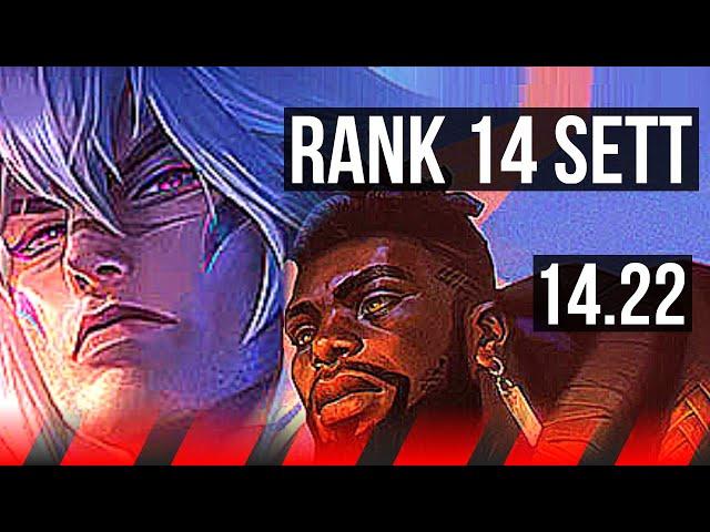 SETT vs K'SANTE (TOP) | 1900+ games, Rank 14 Sett | BR Grandmaster | 14.22