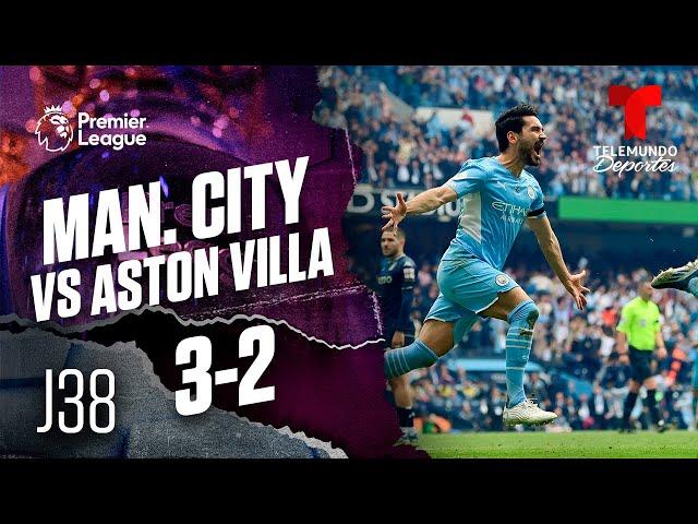 Highlights & Goals | Man. City vs. Aston Villa 3-2 | Premier League | Telemundo Deportes