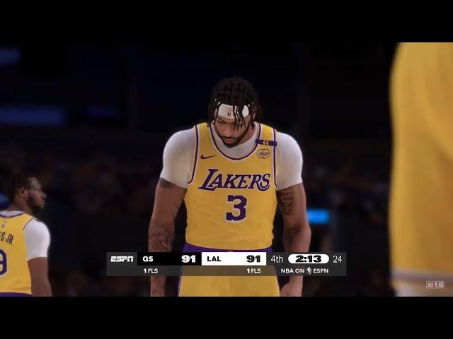 NBA 2K25 Gameday Simulation | WARRIORS vs LAKERS 4TH QTR GAMEPLAY